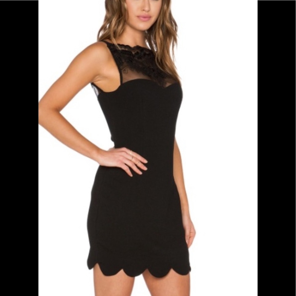 NWOT Sweetheart illusion neck LBD 🖤